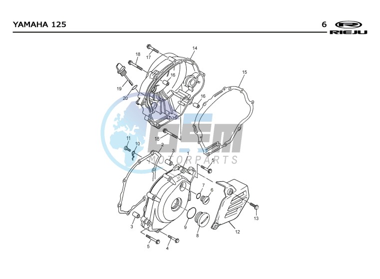 ENGINE COVERS  Yamaha 125 4t Euro 2