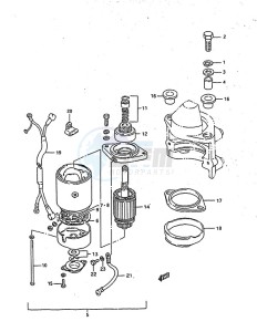 DT 140 drawing Starting Motor (1983 to 1984)