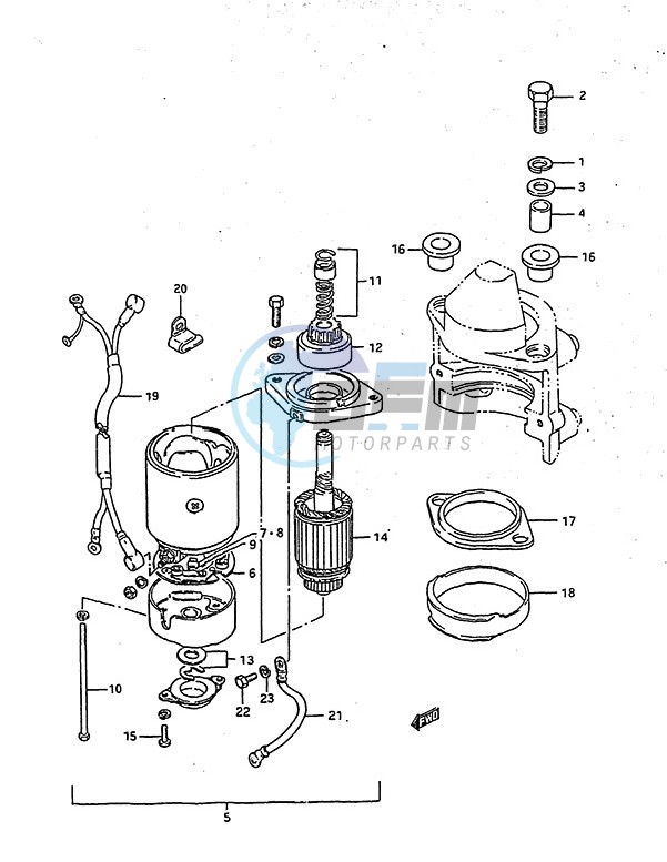 Starting Motor (1983 to 1984)