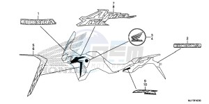 CRF1000G CRF1000 - Africa Twin Europe Direct - (ED) drawing MARK/EMBLEM (MONOCHROME)