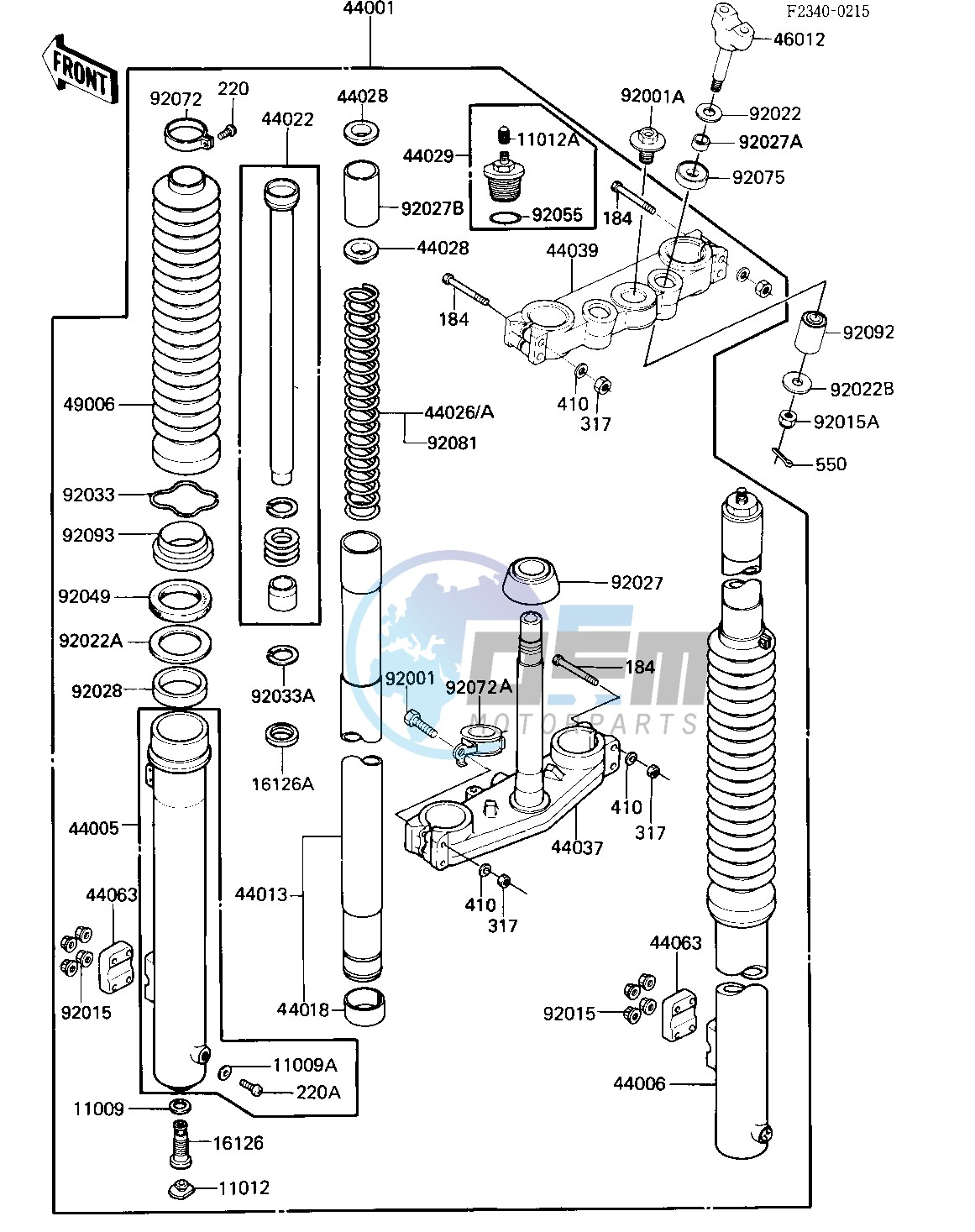 FRONT FORK -- 84 A2- -