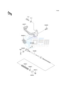 KL 125 D [KLR125] (D20-D22) [KLR125] drawing BRAKE PEDAL