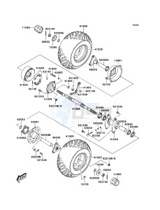 KFX50 KSF50-A3 EU drawing Rear Hub