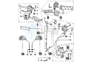 SQUAB - 50 cc drawing FRONT BRAKE CALIPER HENGTONG