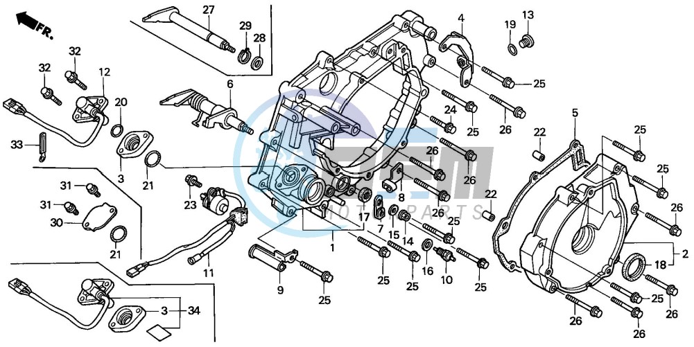 REAR CRANKCASE COVER