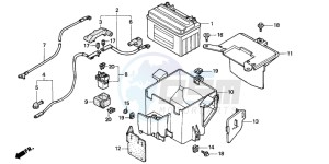 CBR600SE drawing BATTERY/BATTERY BOX