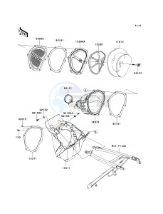 KX 250 W [KX250F MONSTER ENERGY] (W9FA) W9FA drawing AIR CLEANER