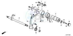 CRF70FC drawing GEARSHIFT DRUM