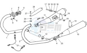 V7 II Special ABS 750 drawing Exhaust unit