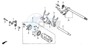 VT750CD3 drawing GEARSHIFT DRUM