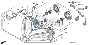 CBR125RWA Europe Direct - (ED / WH) drawing HEADLIGHT (CBR125RW7/RW9/RWA)