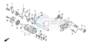 NX500 DOMINATOR drawing GEARSHIFT DRUM