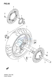 AN650Z ABS BURGMAN EXECUTIVE EU drawing FRONT WHEEL