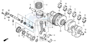 CB1300 CB1300SUPER FOUR drawing CRANKSHAFT/PISTON