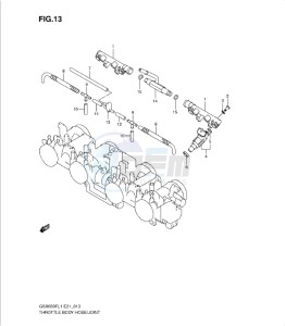 GSXF650 drawing THROTTLE BODY HOSE/JOINT