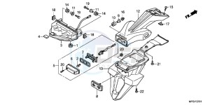 CB600FAC drawing TAILLIGHT (2)