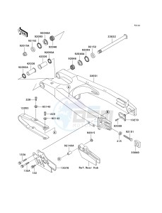 KX 125 L (L4) drawing SWINGARM