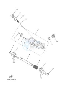 YXE700E YXE70WPHH (2MBG) drawing SHIFT CAM & FORK