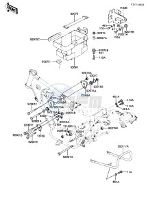 KZ 305 A [CSR] (A1-A2) [CSR] drawing FRAME FITTINGS_BATTERY CASE