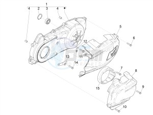 GTS 300 HPE 4T-4V IE ABS E4 (NAFTA) drawing Crankcase cover - Crankcase cooling