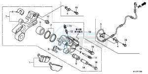 CBR250RAD CBR250R ABS 2E - (2E) drawing REAR BRAKE CALIPER