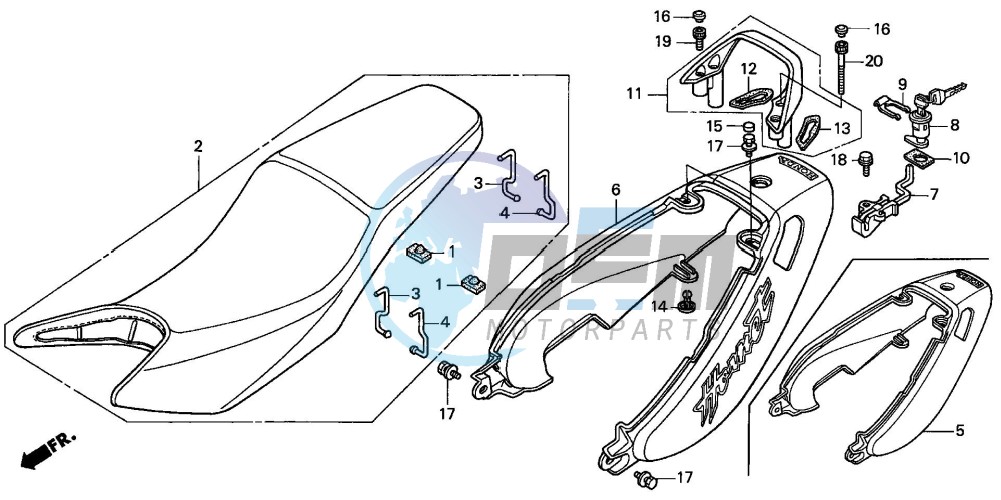 SEAT/SEAT COWL (CB600F2/F22)