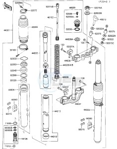 KX 125 G [KX125] (G1) [KX125] drawing FRONT FORK