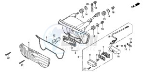 CBF250 drawing TAILLIGHT