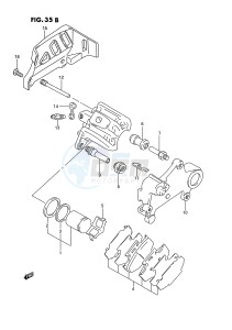 RM125 (E3) drawing REAR CALIPER (MODEL S)