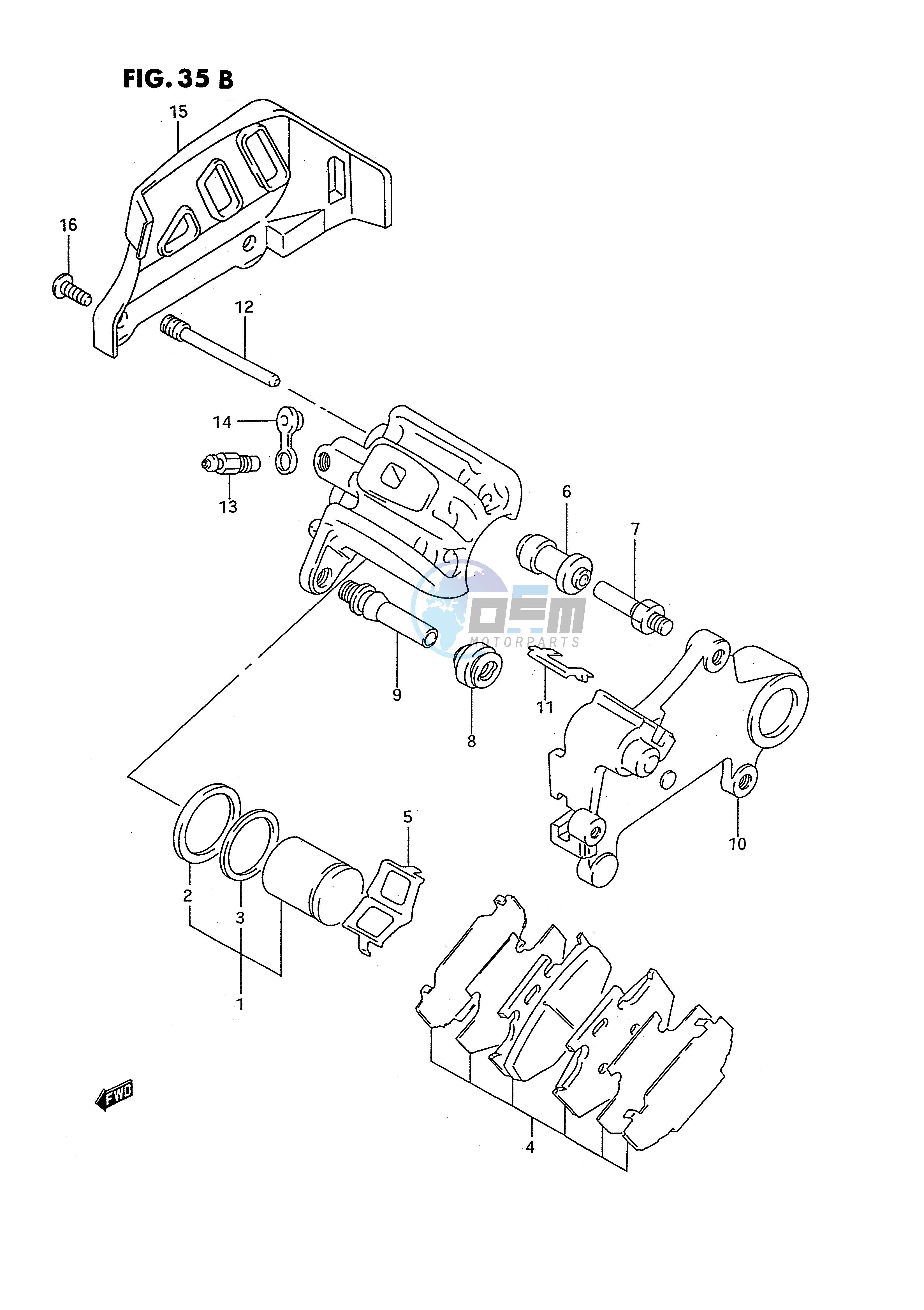 REAR CALIPER (MODEL S)