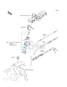 ZX 600 P [NINJA ZX-6R] (7F-8FA) P8FA drawing CABLES