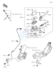 VERSYS 650 ABS KLE650FHFA XX (EU ME A(FRICA) drawing Front Master Cylinder