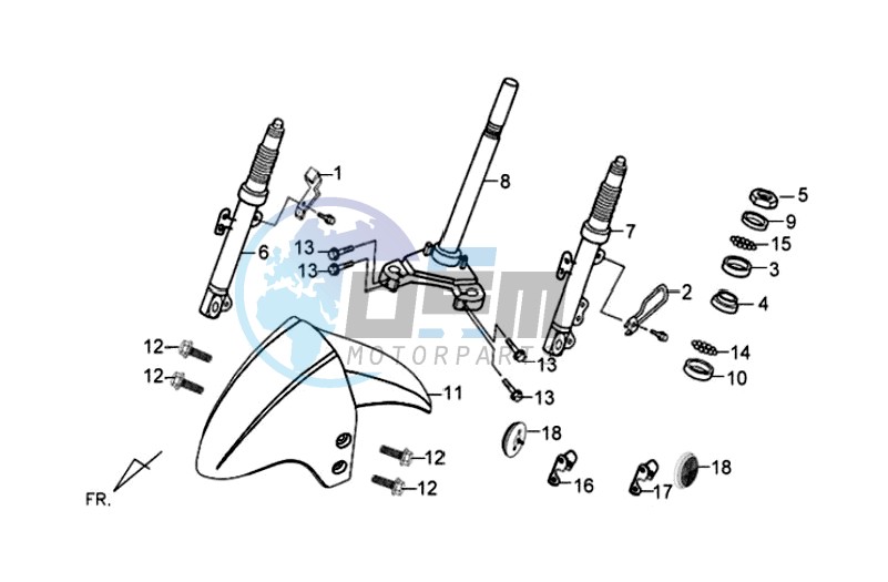 FRONT FENDER / FRONT FORK/ STEERING HEAD BEARING