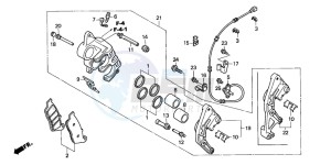 CBF600SA drawing FRONT BRAKE CALIPER (R.)