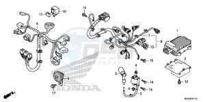 SH125ASG SH125D UK - (E) drawing SUB HARNESS/ IGNITION COIL