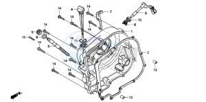 CB250 TWO FIFTY drawing RIGHT CRANKCASE COVER