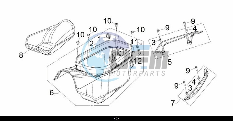 LUGGAGE BOX ASSY - RR. CARRIER