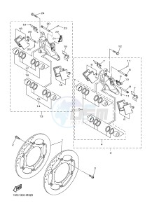 FJR1300A FJR1300A ABS (1MC9 1MCA 1MCB) drawing FRONT BRAKE CALIPER