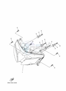 YZF125-A YZF-R125 (BGV3) drawing HEADLIGHT