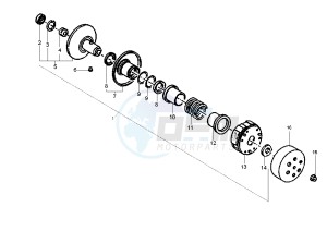 NRG POWER DT 50 drawing Driven pulley