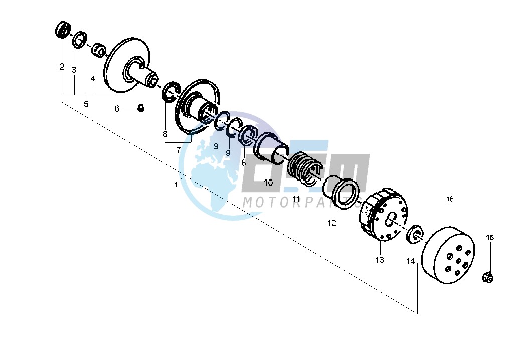 Driven pulley