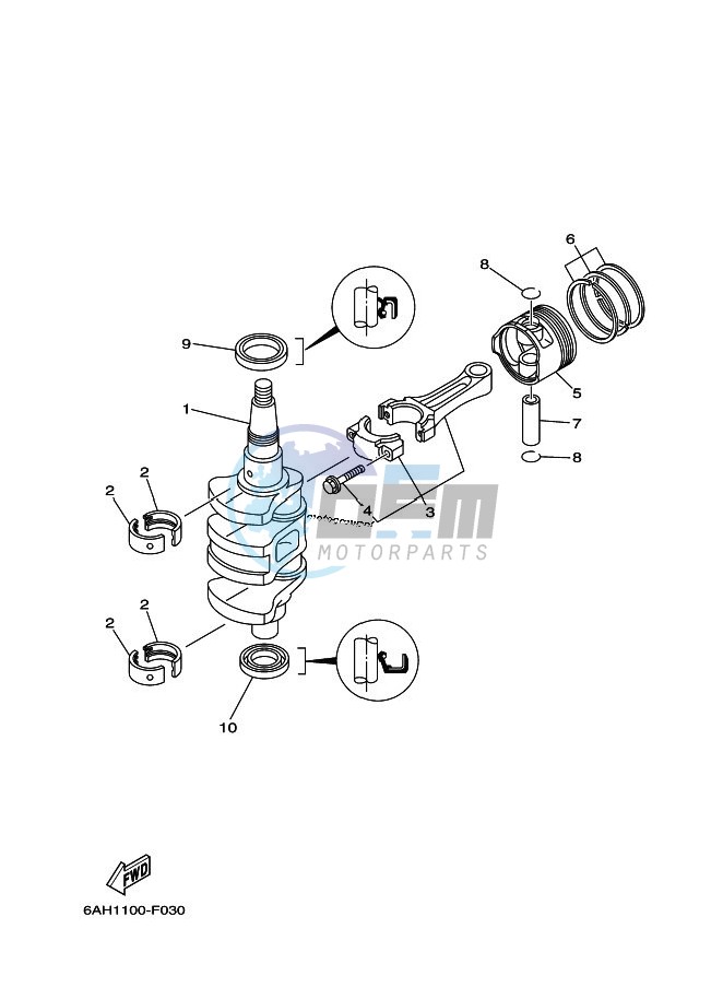 CRANKSHAFT--PISTON