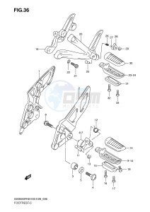 GSX650F (E3-E28) Katana drawing FOOTREST