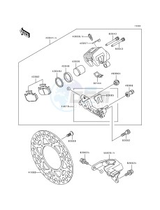 KDX 200 E [KDX200] (E1-E3) [KDX200] drawing REAR CALIPER