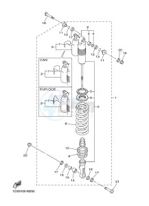 WR450F (1DX9 1DX6 1DX8 1DX7) drawing REAR SUSPENSION