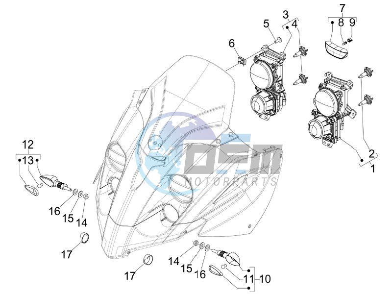 Head lamp - Turn signal lamps