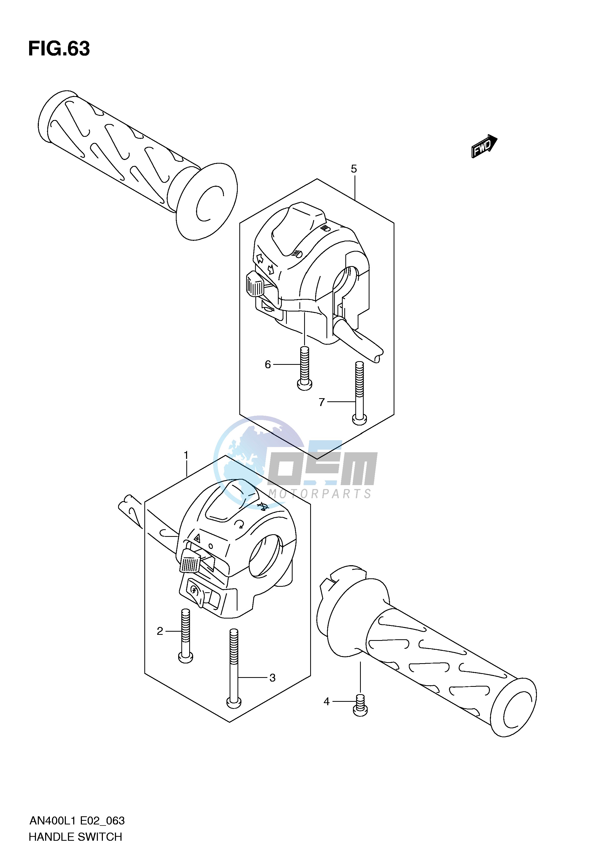 HANDLE SWITCH (AN400AL1 E24)