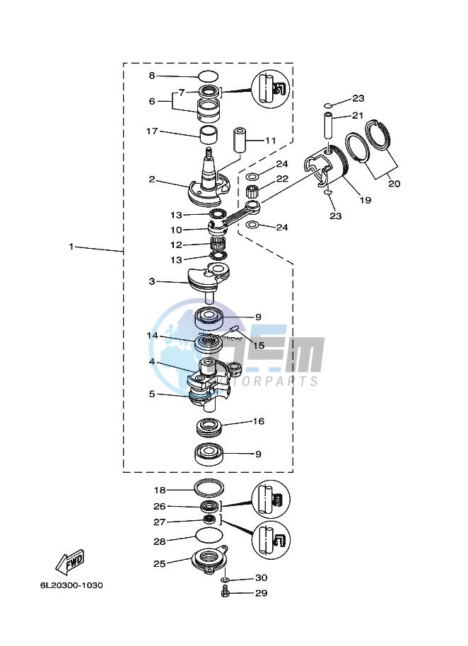 CRANKSHAFT--PISTON