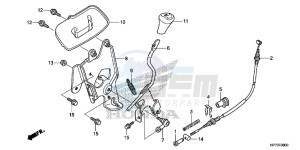 TRX420FAD TRX420 Europe Direct - (ED) drawing SELECT LEVER