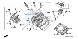 NT700VA UK - (E / MKH) drawing FRONT CYLINDER HEAD